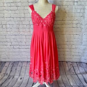 Antonio Melani Coral Floral Dress Embroidered Applique
Chiffon A-Line 8 10 M